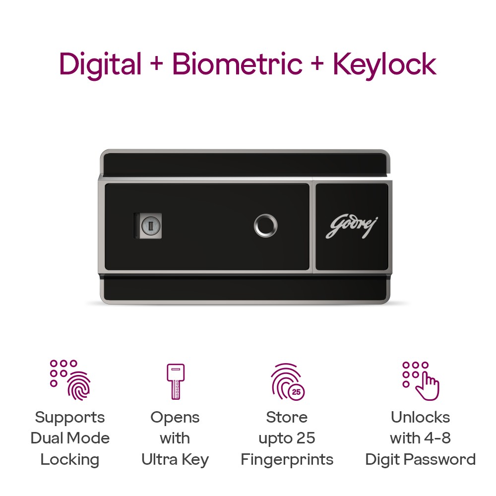 Godrej NX Advanced 560 L Digi + Bio+Mechanical Home Locker